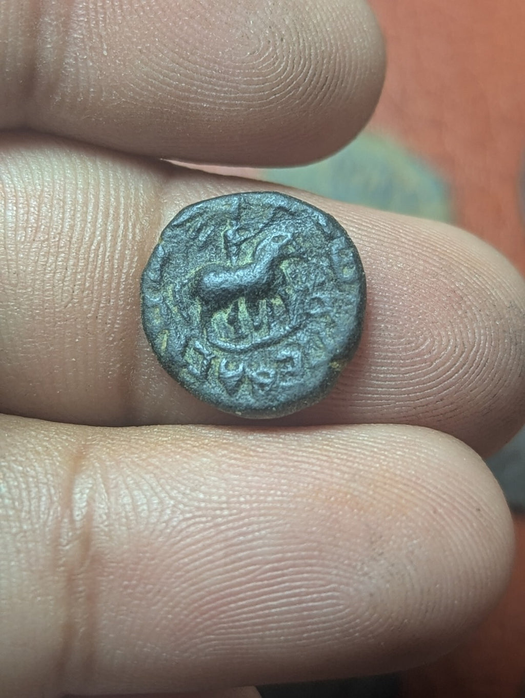 Vima Takto Coin de l'ère Kushan 1/4 Tettra Drachme Ancienne Inde Pièce Rare 112 après J.-C.