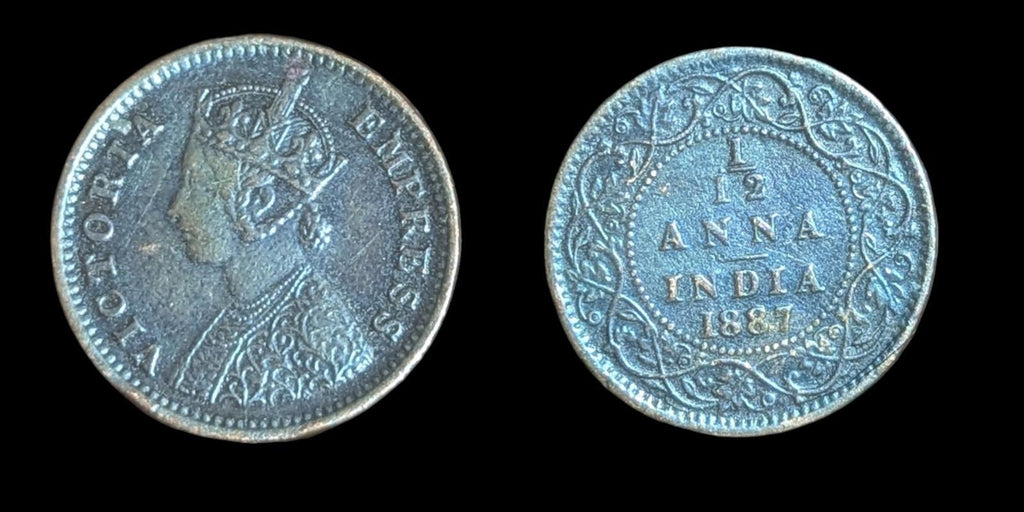 BRITISH INDIA KM483 1/12 Anna 1887 Belle qualité