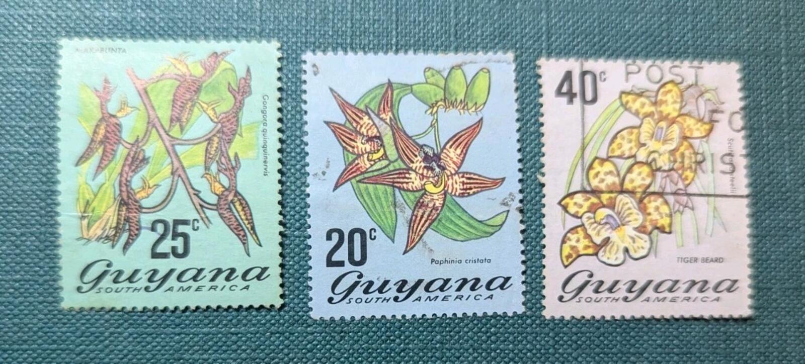 Guyana Flora Flowers stamps 1968