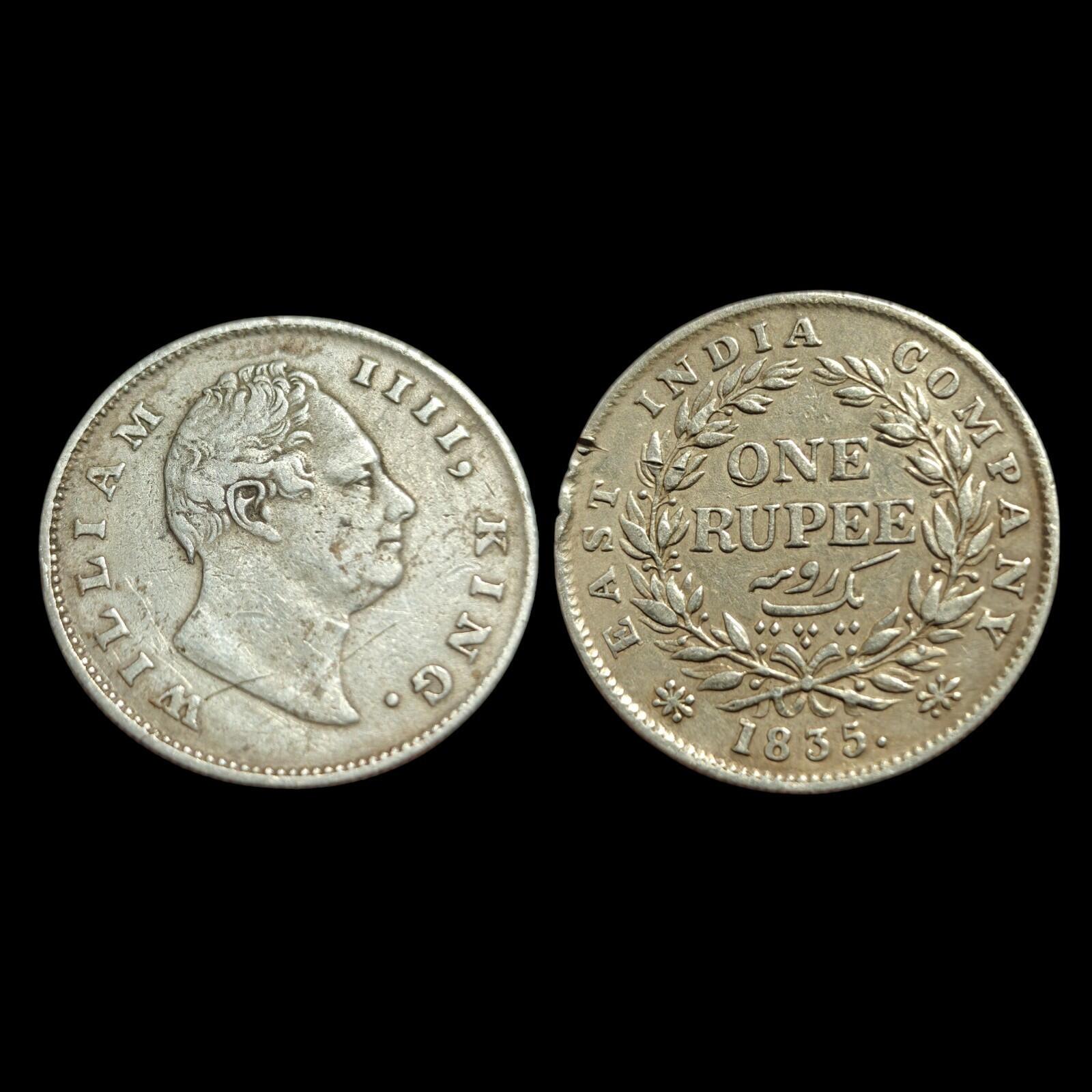 British East India Company 1835 silver Rupee of William rare