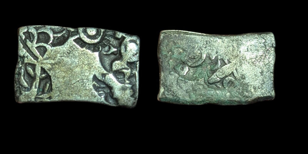 India ⭐ INDUS Valley Mayuriyan Punch ⭐ silver Coin 300 BC