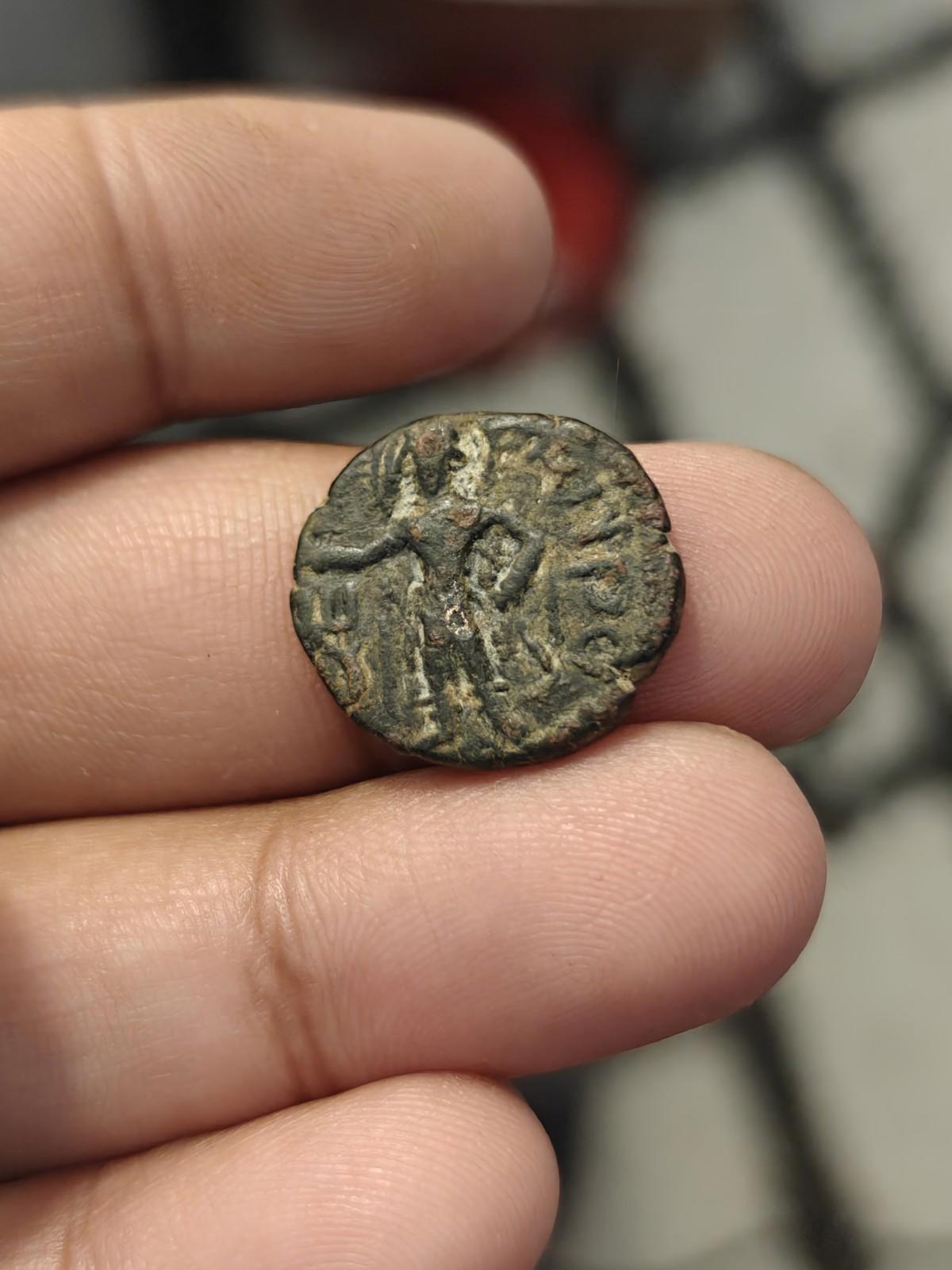 Ancient India Kushan Empire - Drachm ND AD 120-150 - Kanishka I Rare MAO#