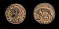 Louves jumelles URBS Déesse Rome Constantin Grande Monnaie romaine