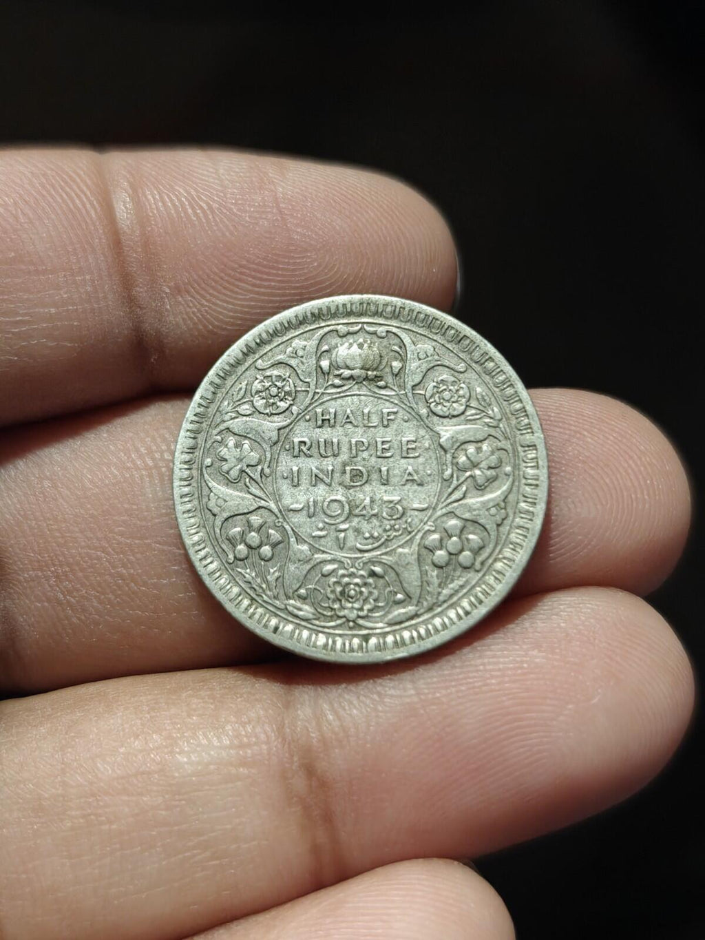 1943年印度半卢比银币（未评级）