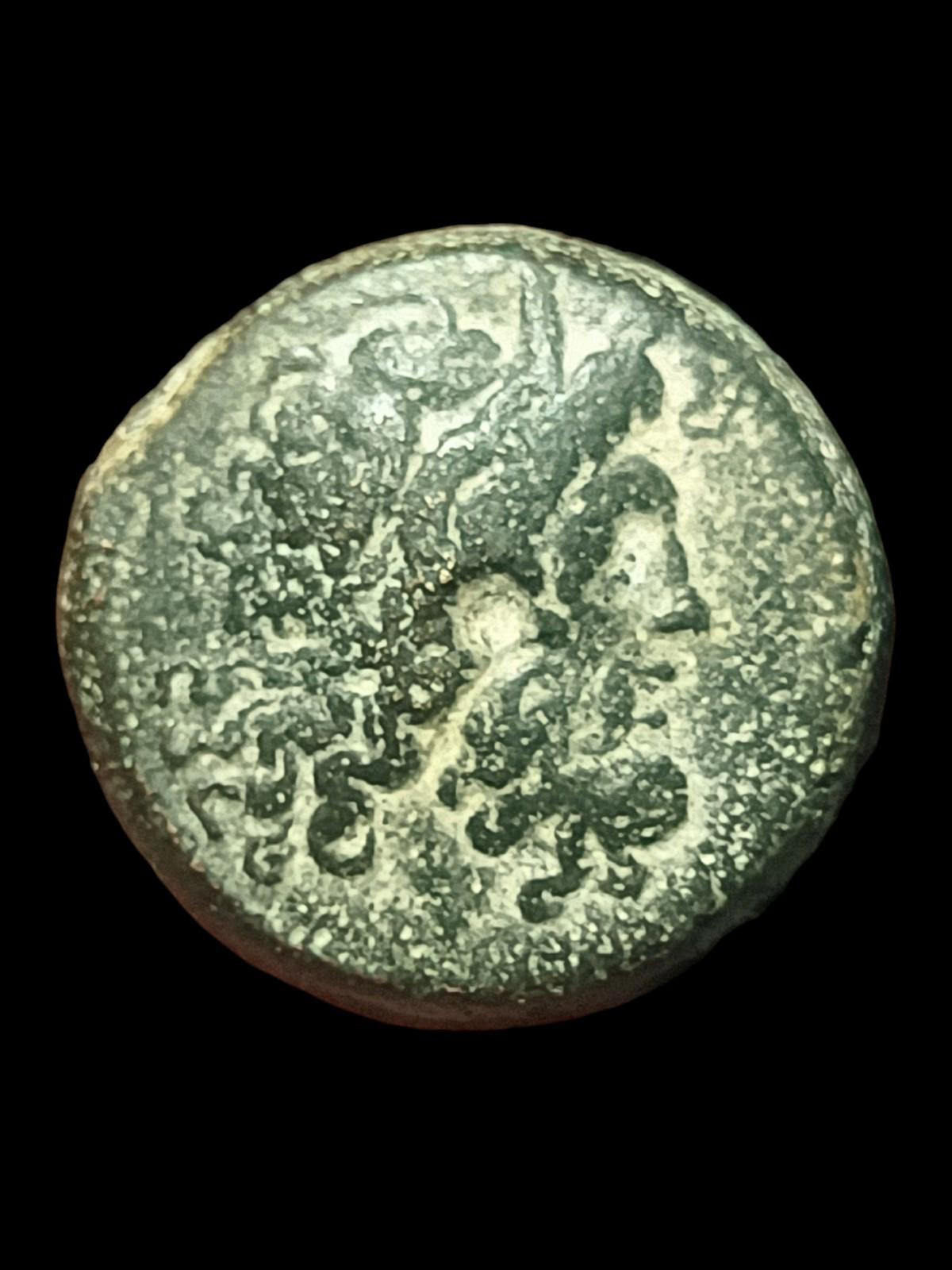 ÉGYPTE. PTOLEMÉE VI, PHILOMÉTOR (180-145 AV. J.-C.). PIÈCE DE BRONZE Atelier de Chypre Obole rare