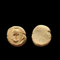 Ancient Greek Roman Circa 1st-3rd centuries AD Terracotta Clay Bullae Tessera