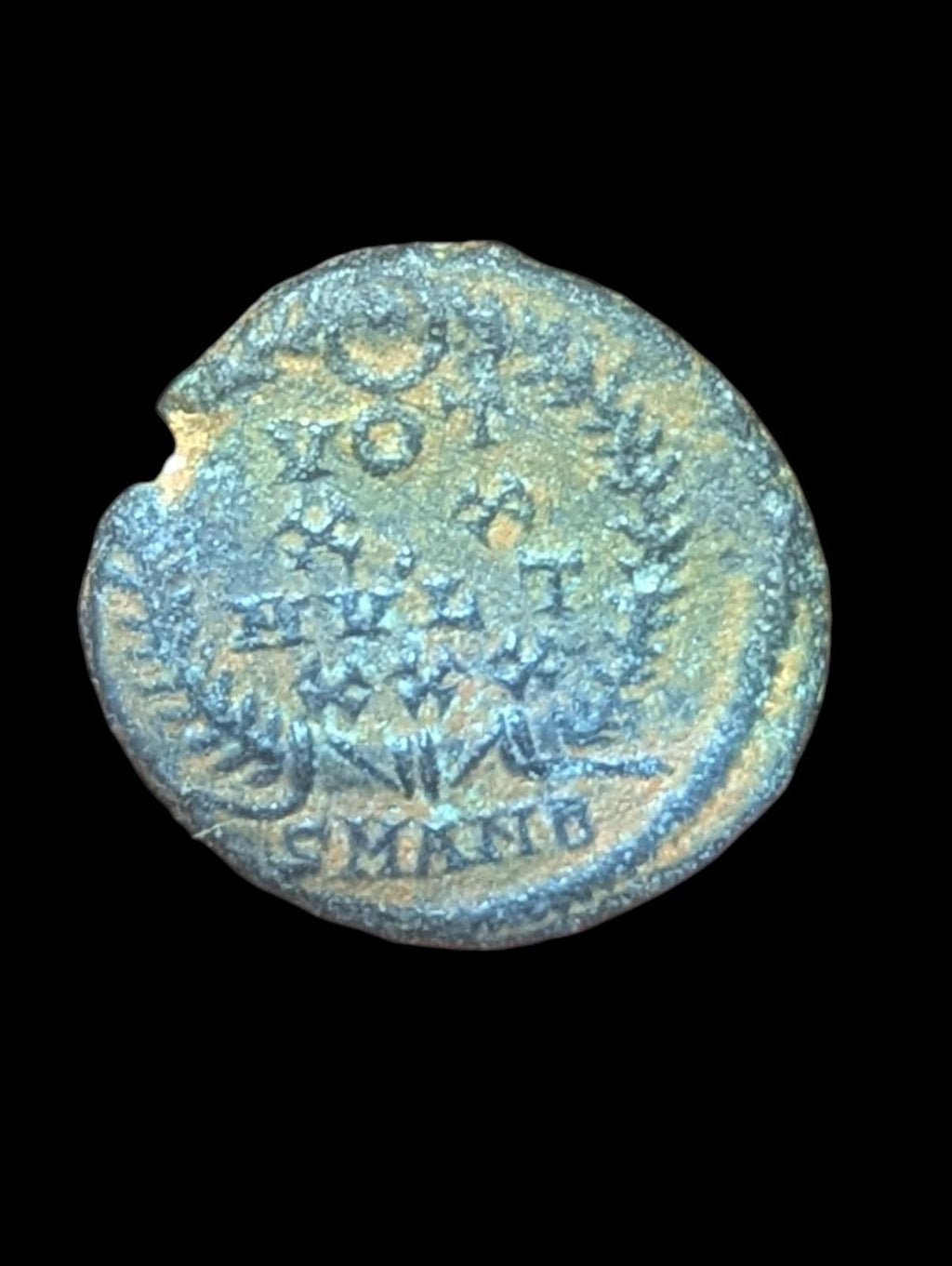 Ancient Roman Empire Coin CONSTANTIUS II Wreath VOT XX MVLT XXX Alexandria