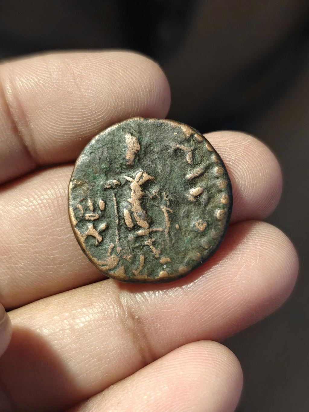 INDE, KUSHAN: Tétradrachme d'Huvishka à Athsho en tailleur. Rare#