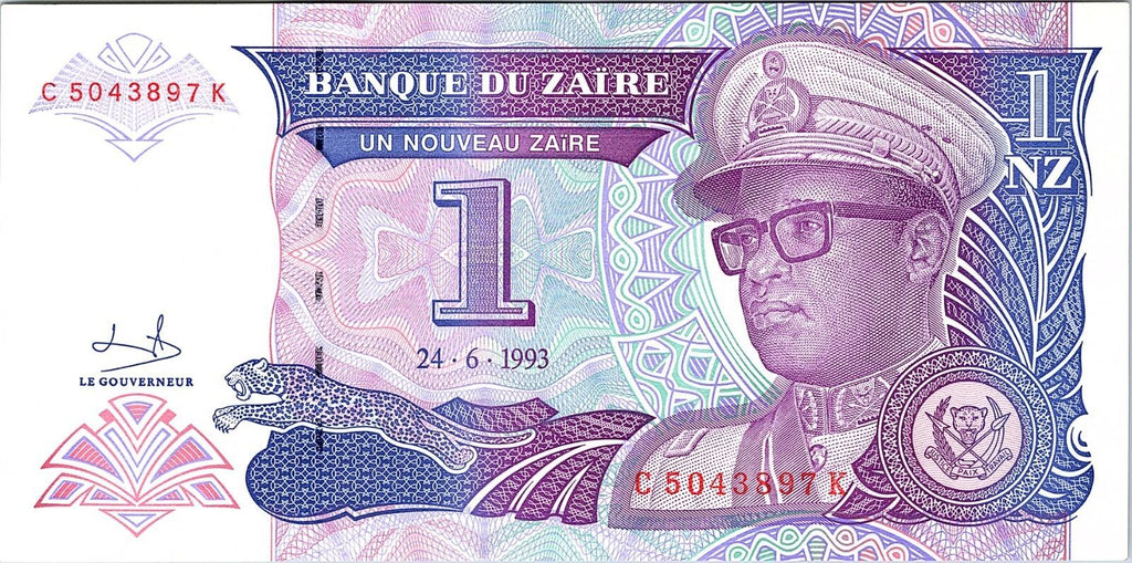 1993 1 ZAIREAN ZAIRE CURRENCY GEM UNC BANKNOTE NOTE MONEY BANK BILL CASH AFRICA
