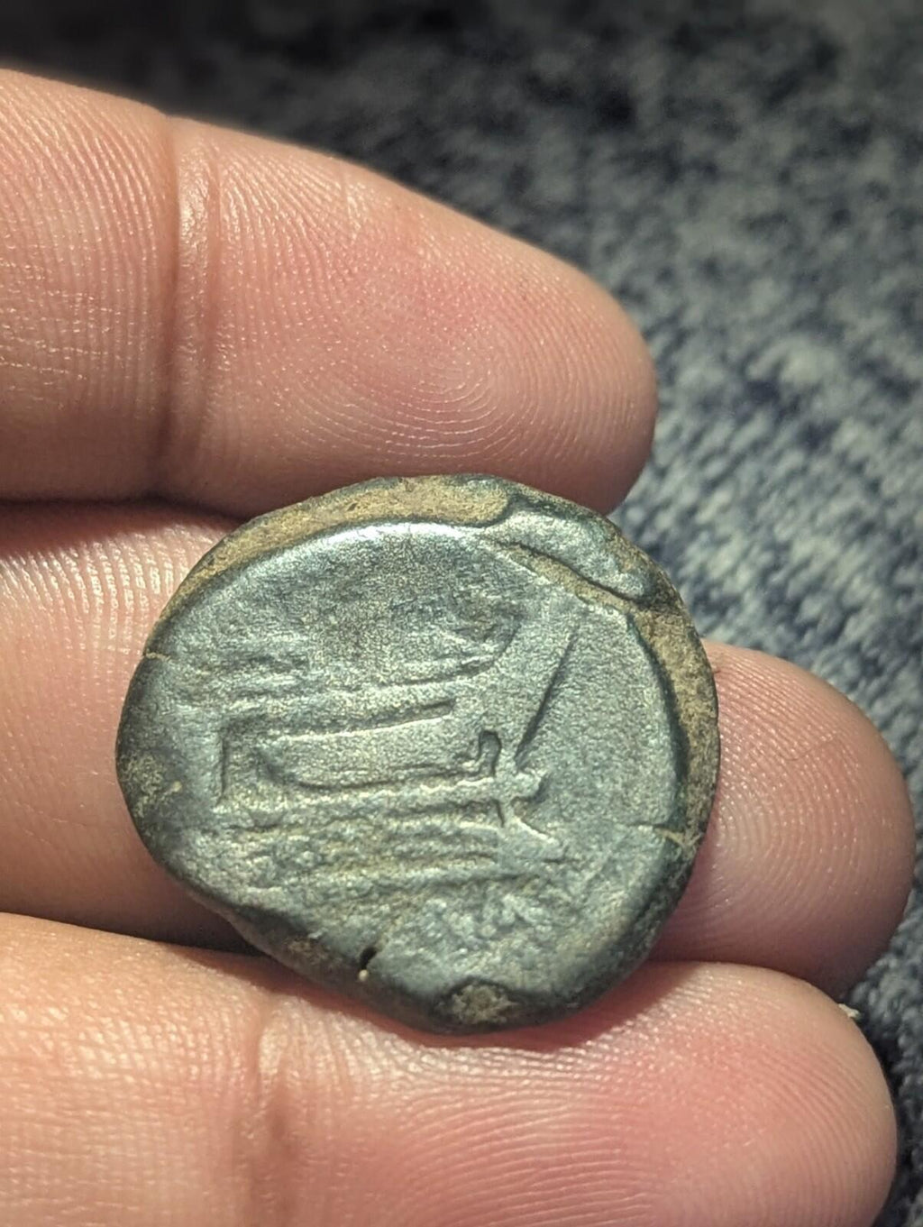 Single Head** Roman Republic Anonymous 179BC Janus Galley Ship  Ancient Coin Rar