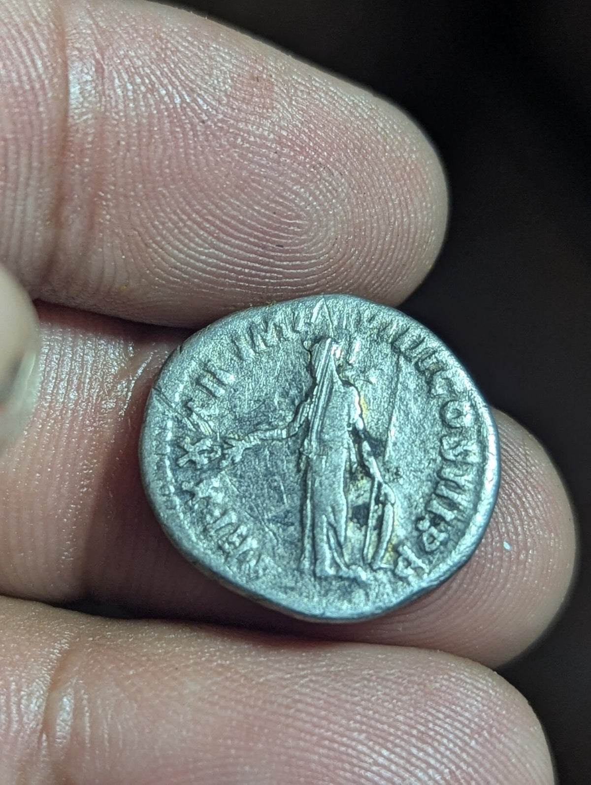 Authentic Ancient Roman Silver Denarius Marcus Aurelius-Minerva