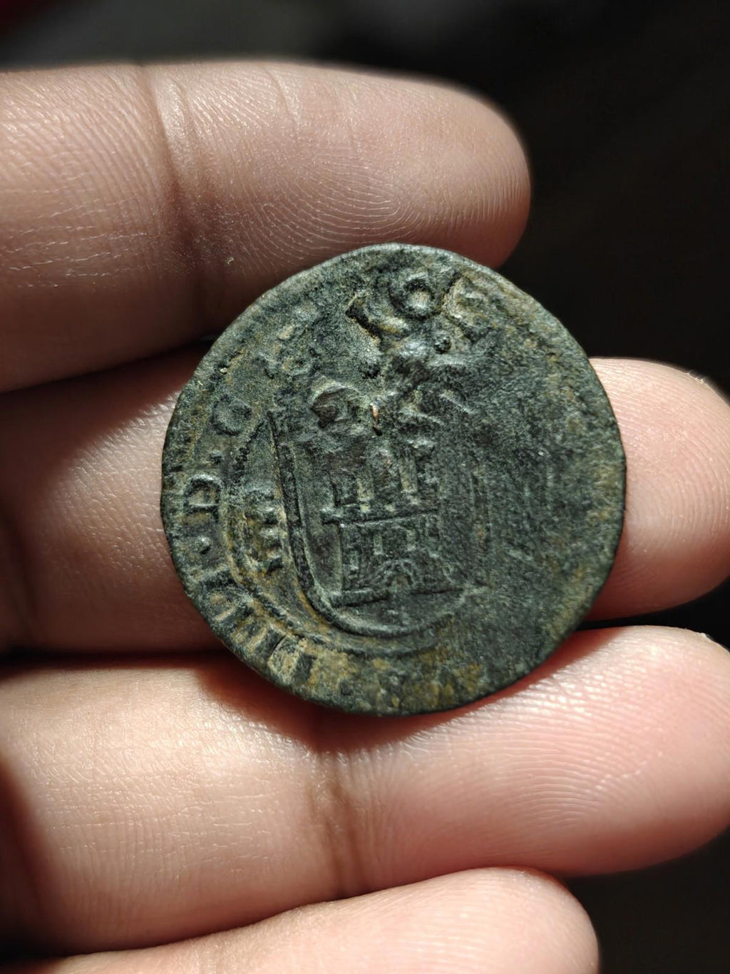 Large 1625 Spanish Coin King Philip IV Renaissance Period 8 Maravedis Very Nice#