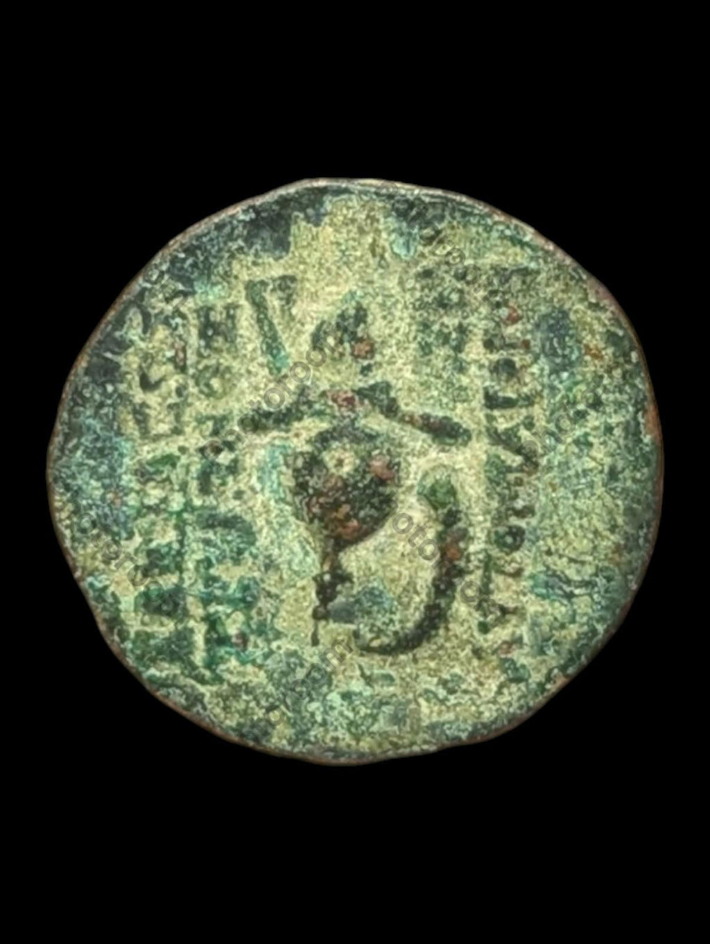 古希腊青铜色特里丰塞琉古国王公元前142年马其顿头盔硬币#