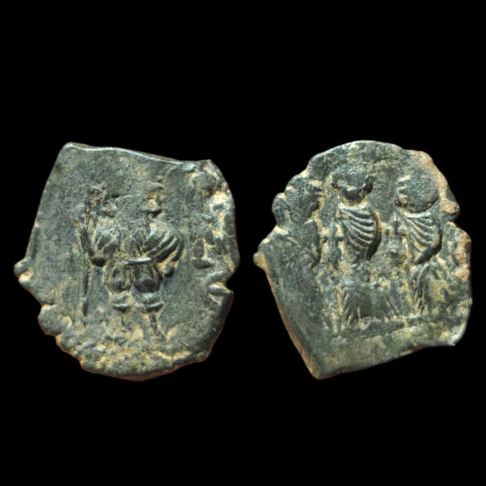 Islamic ARAB Byzantine Period UMAYYAD Æ Fals,  Three Standing Caliphate 685-690!