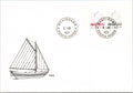 ALAND 1985 SC 1 & 5 FDC GAFF-RIGGED SHIP 10p MAGENTA & 1.2m BLACK PM MARIEHAMN