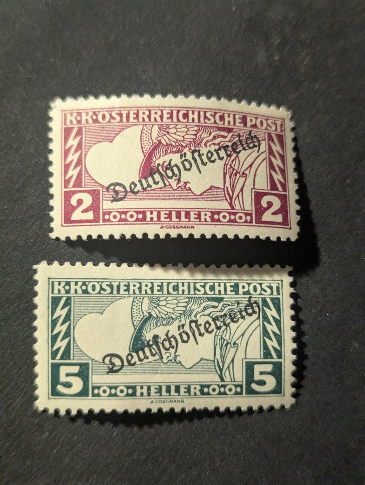 Austria 252A-253A Mint 1919 eilmarken