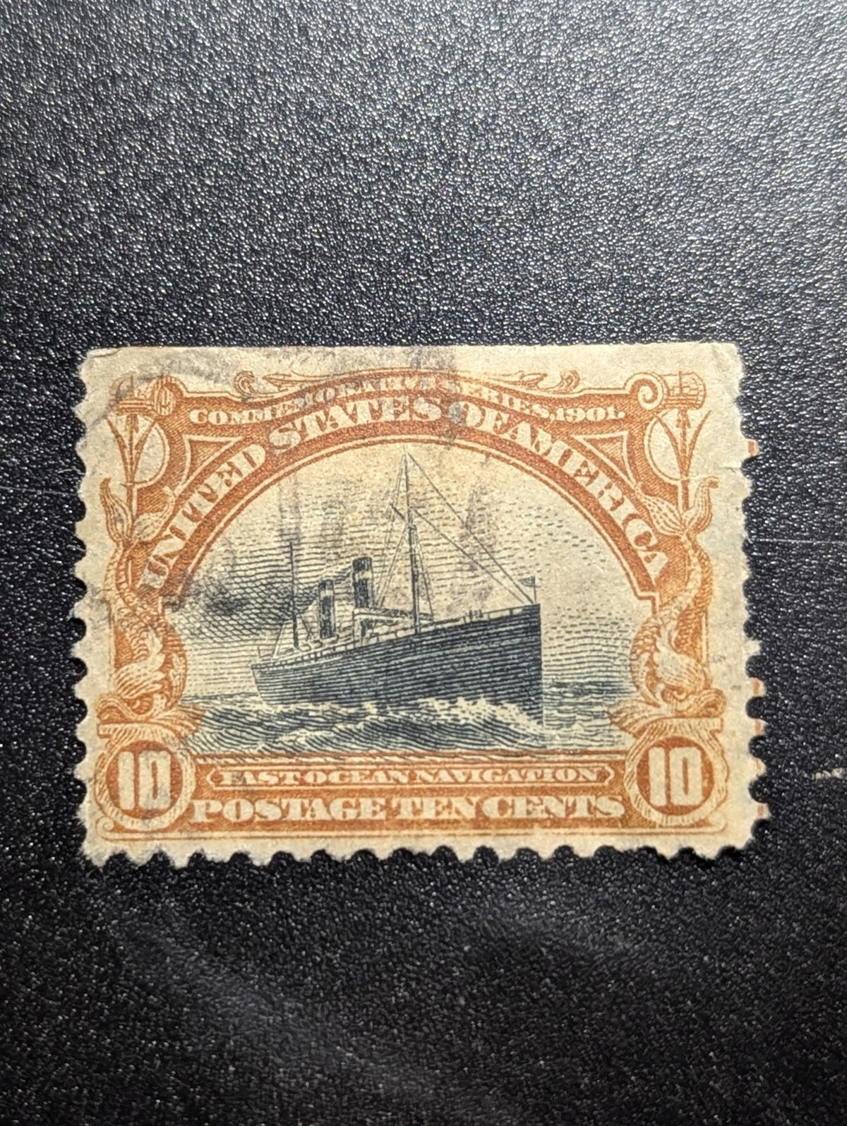 USA 1901 Pan-American Expo 10¢ Ship Scott #299 VFU