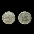 1822 M États italiens Lombardie Vénétie 5 Centesimi Pièce Cuivre Italie