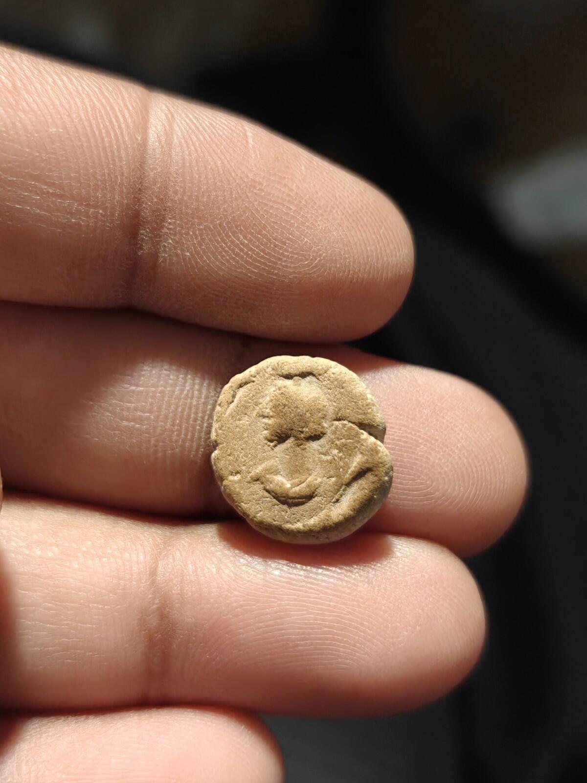 Ancient Greek Roman Circa 1st-3rd centuries AD Terracotta Clay Bullae Tessera