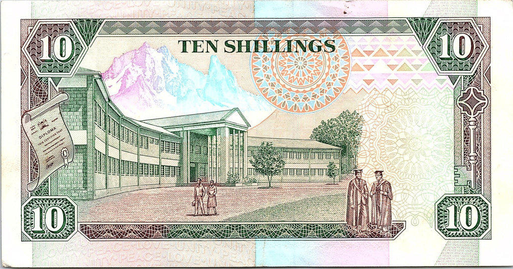 KENYA 10 Shillings 1991 Central Bank, Pack Fresh Better Grade