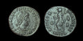 VALENTINIEN II 378 AD Monnaie romaine antique originale ROME tenant un globe, une lance