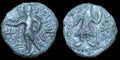 Great Indian ancient  kushan king Kanishka Coper 4gm 128-150 CE AD 1/4 Unit