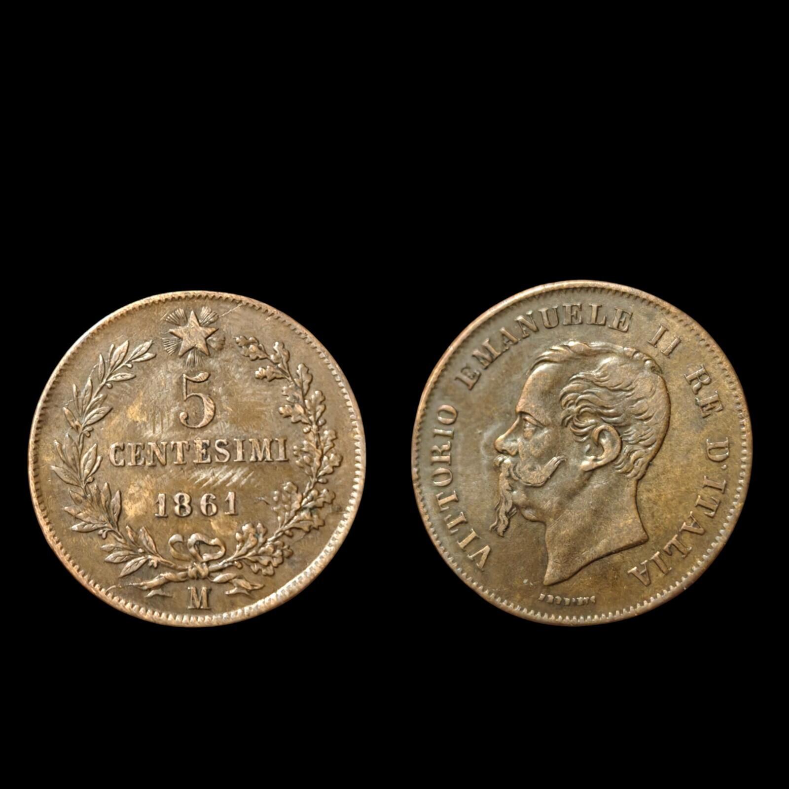 1861-M 5 Centimes Italie Pièce non circulée
