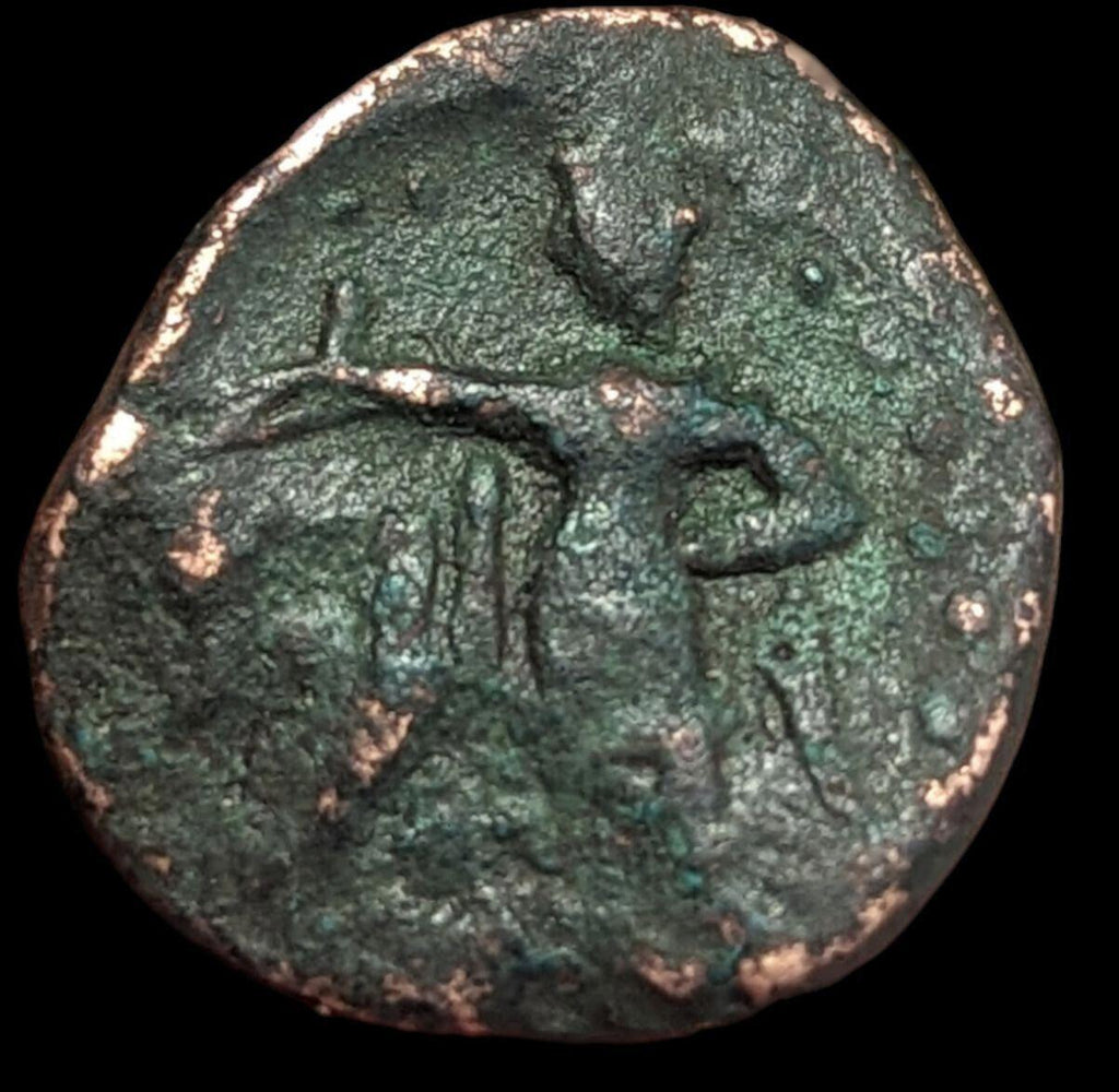 INDIA Ancient Kushan Chinese Jouan Jouan tribes coin imitation of huviska v rare