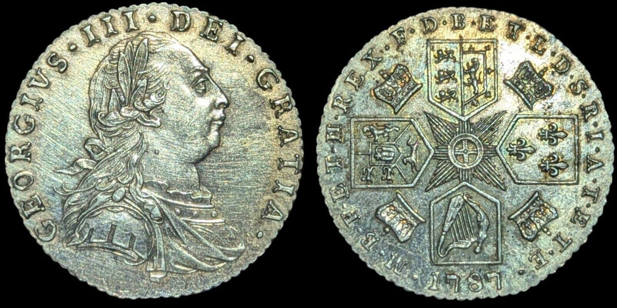 Grande-Bretagne : George III 6 Pence 1787 Wow Grade