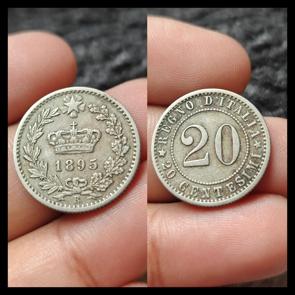 ITALY Kingdom UMBERTO I 1894 R 20 CENTESIMI Uncirculated