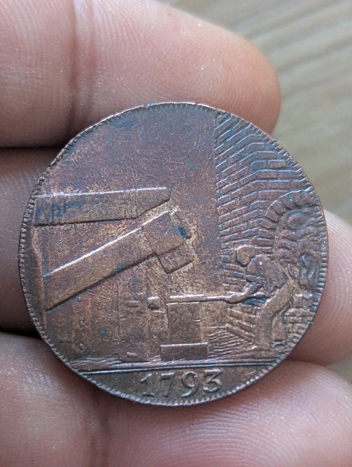 1793 JOHN WILKINSON IRON MASTER COPPER TOKEN