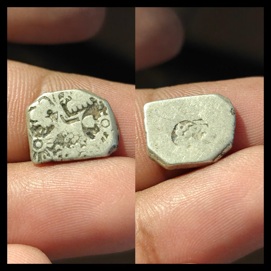 Magadh Silver Coin Ancient Punch Mark 400 BC Mauryan Dynasty India