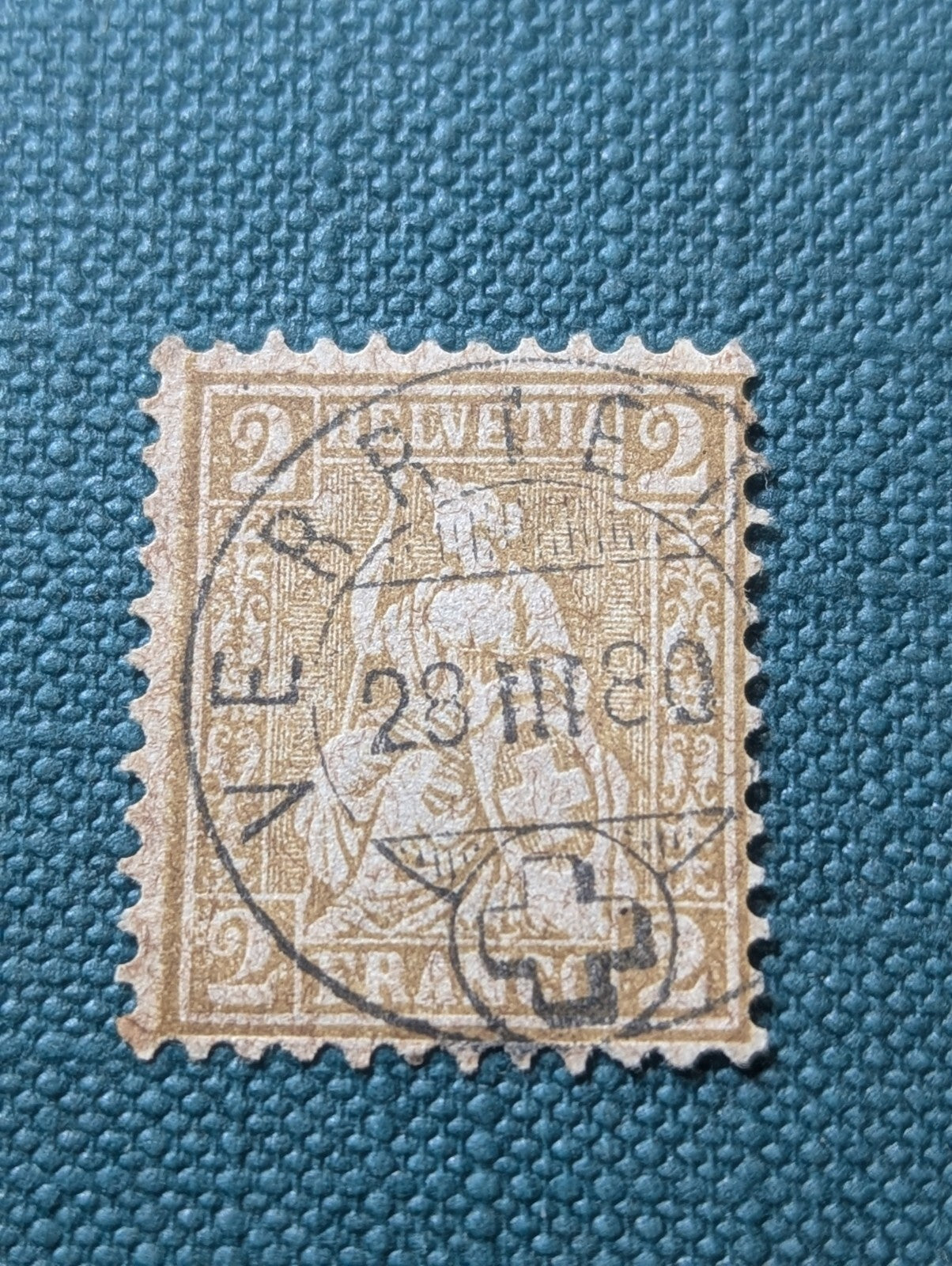 Switzerland Stamp Scott #52, Used Nice Cancel.