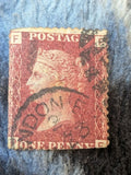 GB 1858-79 QV 1d Penny Red Plate 217 F-P Used SG43/44