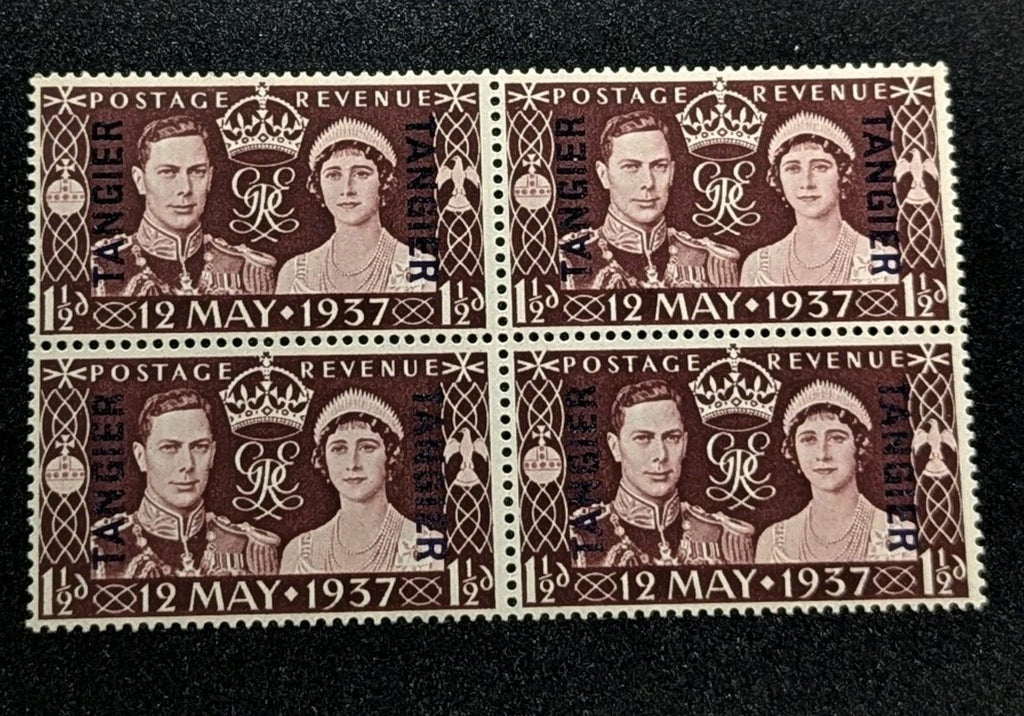 TANGIER , GREAT BRITIAN , CORONATION , 1937 , STAMP  4 Stamp Block