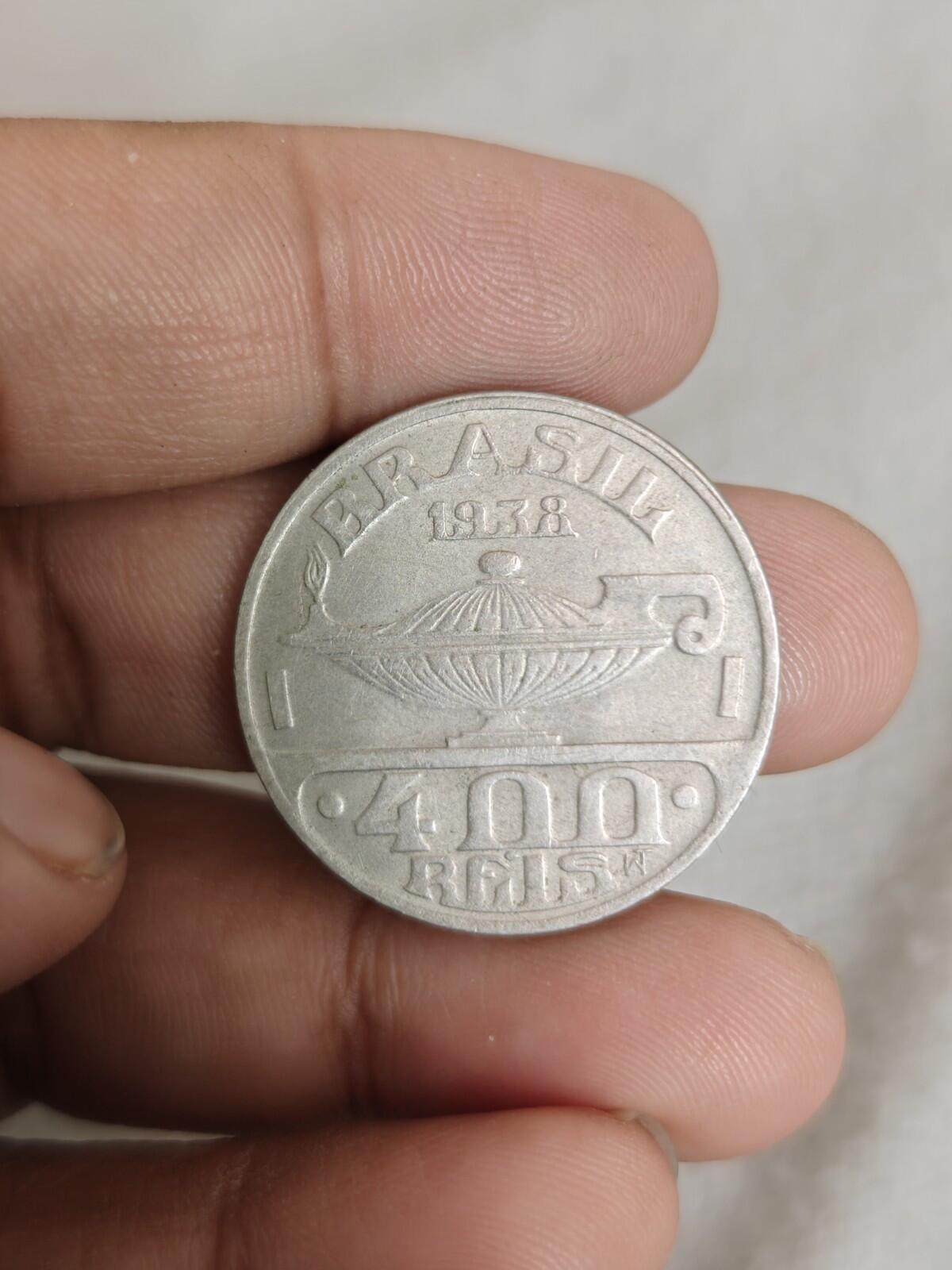 1936 400 REIS  BRAZIL OSWALDO CRUZ: copper nickel