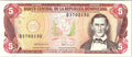 DOMINICAN REPUBLIC-5 PESOS ORO-1988 Better Grade Scarce