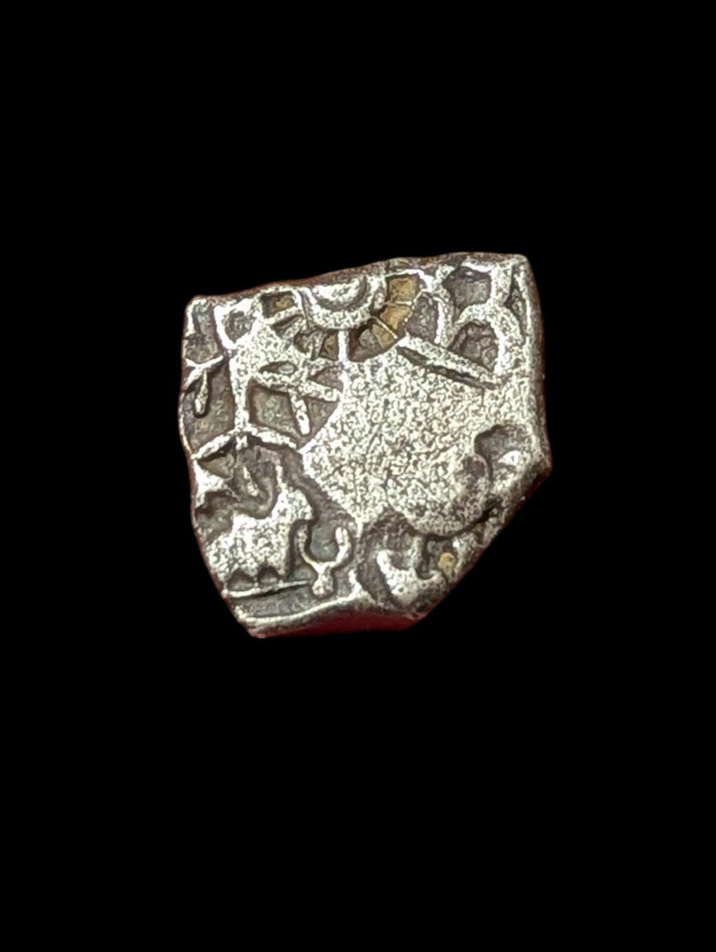 India ⭐ INDUS Valley Mayuriyan Punch ⭐ silver Coin 300 BC 🦁 Lion/ BULL