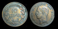 1882-A Greece 10 Lepta Nice Original Wow Grade KM-55 Coin