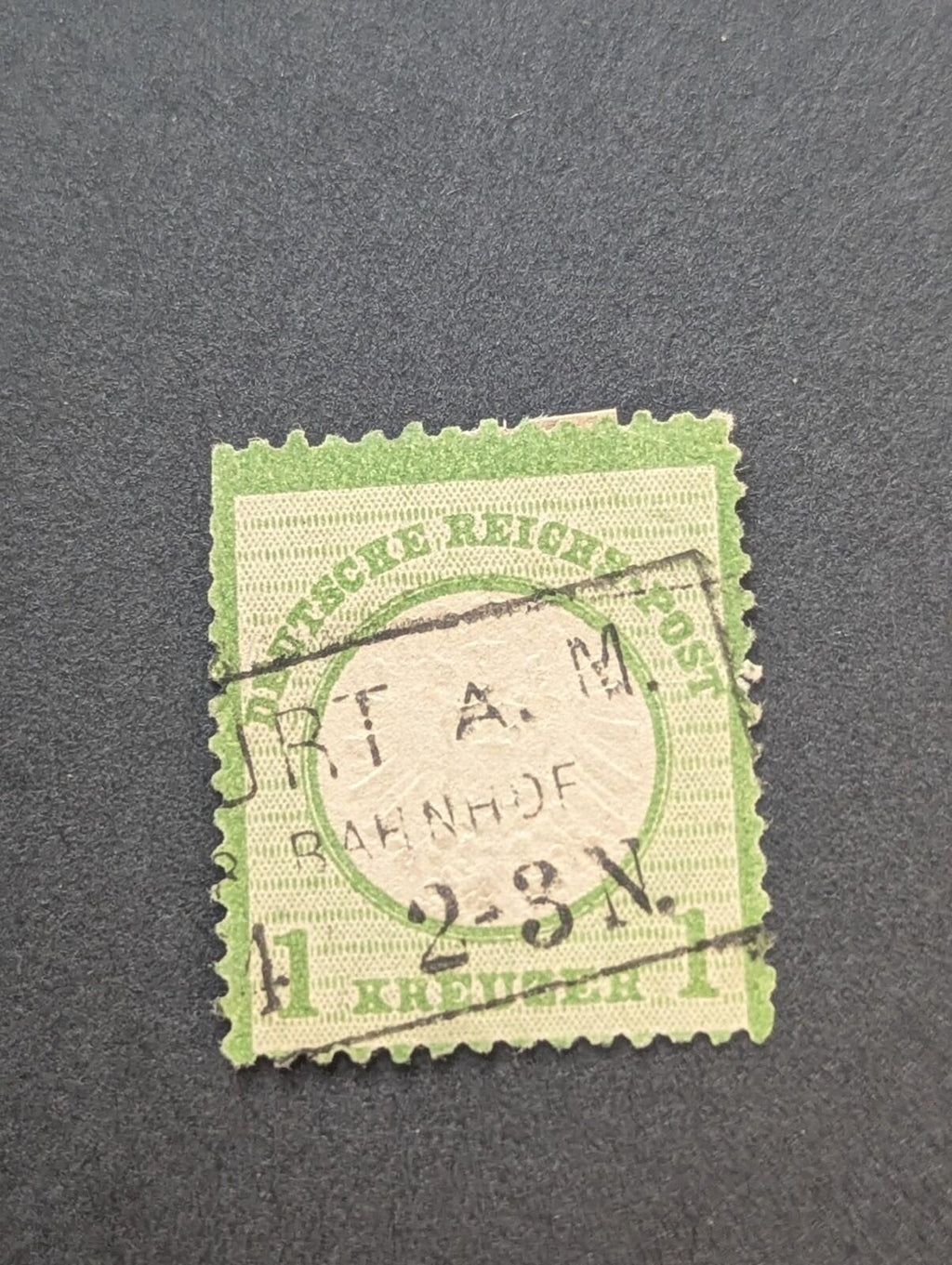 Stamp Germany Reich Brustschild Shield 1 Kreuzer 1874 Krug BPP Mi. Nr. 23