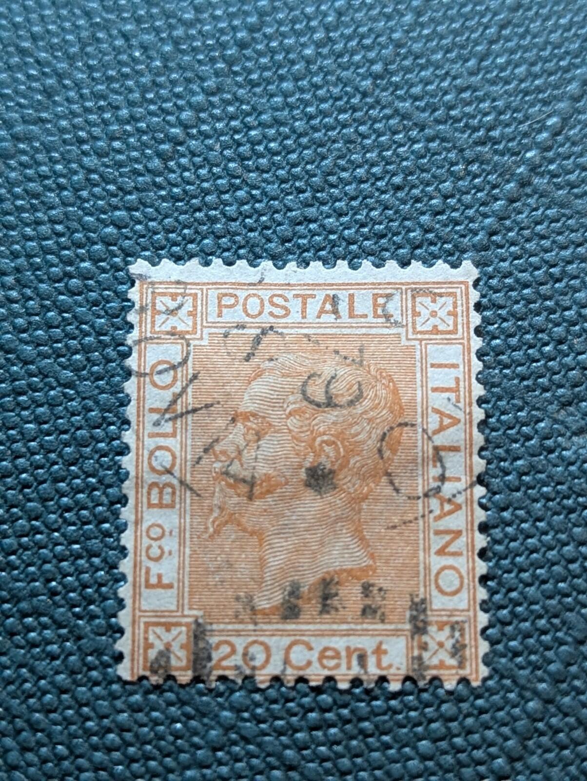 Italy SASSONE #28 20  CENTESIMI FRANCOBOLLO  (MY REF B M ) A