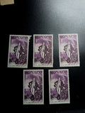 5 Pcs Monaco #354 (A92) VF MVLH - 1956 1fr George Washington / fipex