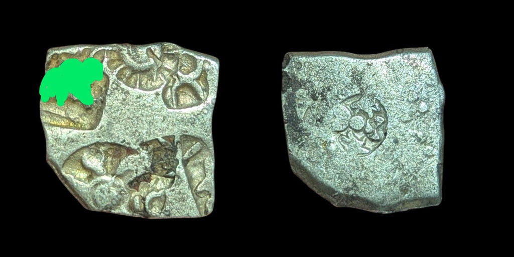 Inde ⭐ Vallée de l'Indus Mayuriyan Punch ⭐ Pièce d'argent 300 av. J.-C. 🦁 Lion