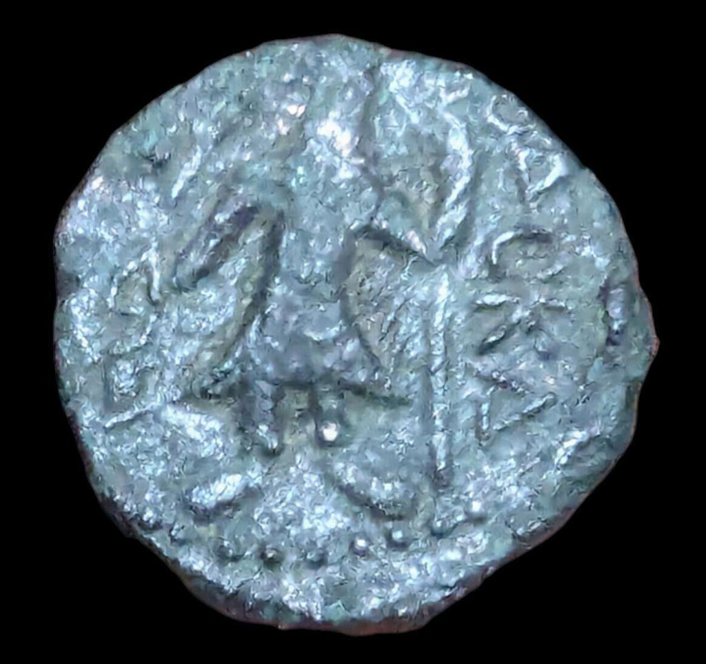 Great Indian ancient  kushan king Kanishka Coper 4gm 128-150 CE AD 1/4 Unit