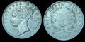 1840 British East India Co Silver Rupee Victoria Reine, Variété Légende Continue