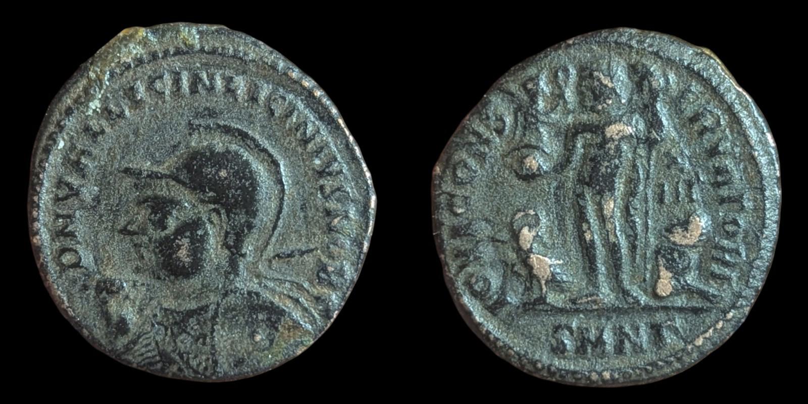 LICINIUS II Ancient Roman Coin w JUPITER ZEUS VICTORY EAGLE