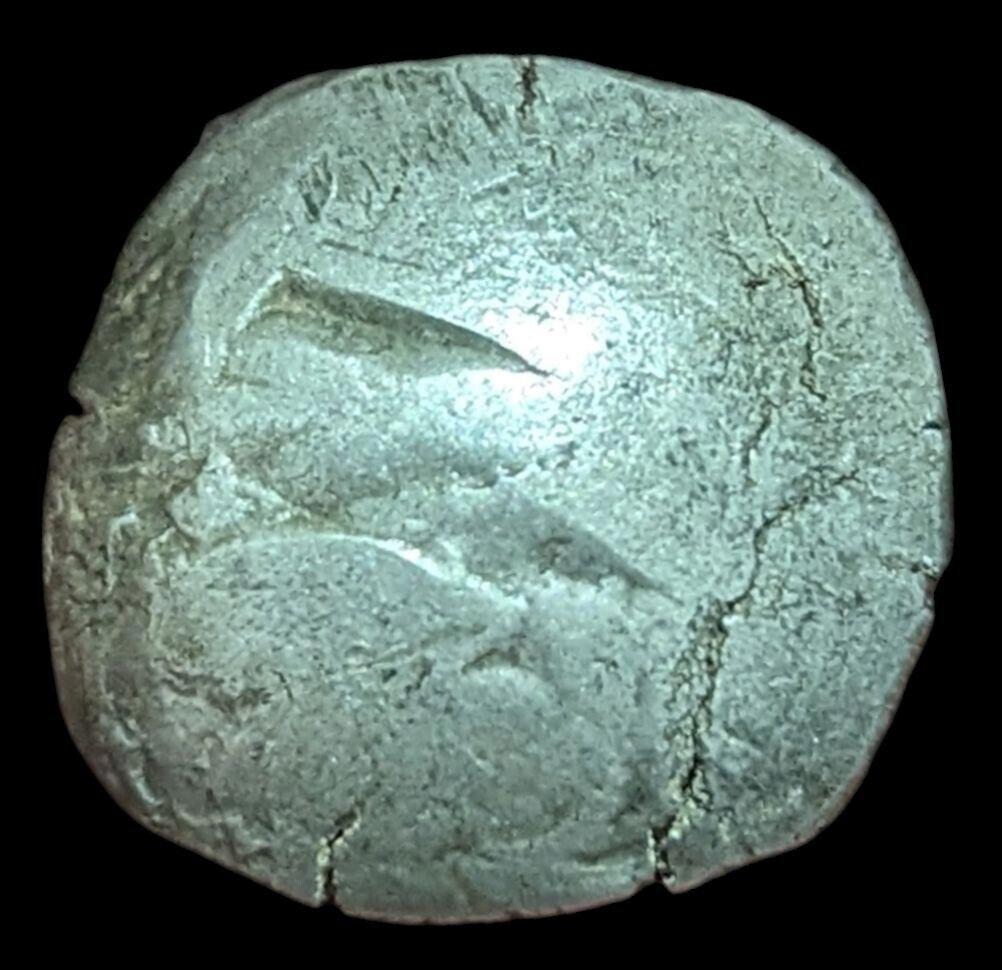 ⭐INDIA⭐ Ancient GANDHARA JANAPADA Authentic OLD 600 B.C. Silver Coin Bowl shape