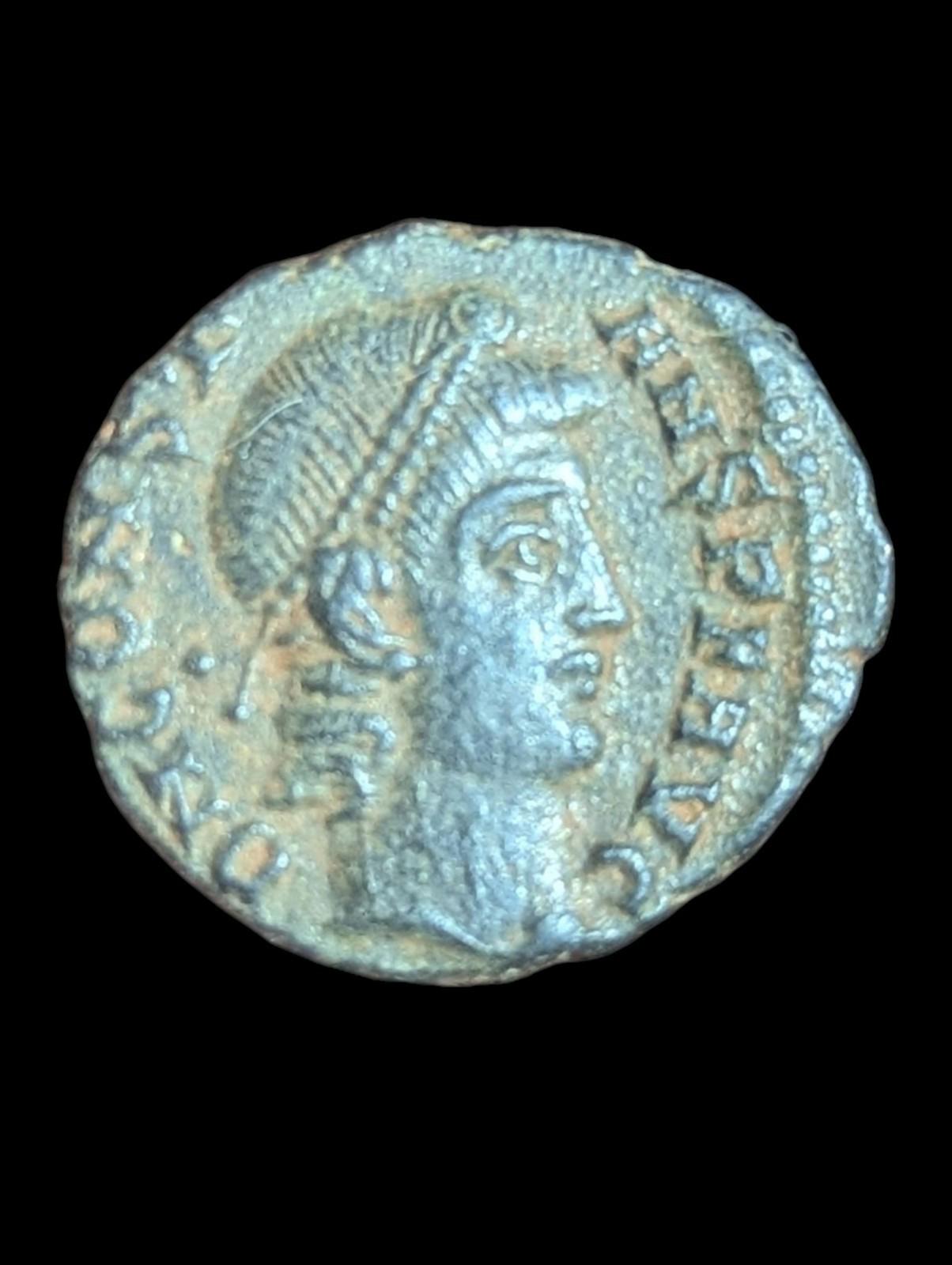 Ancient Roman Empire Coin CONSTANTIUS II Wreath VOT XX MVLT XXX