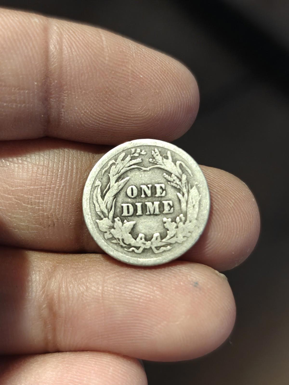 1911 Barber Dime 90% Silver Average Circulated