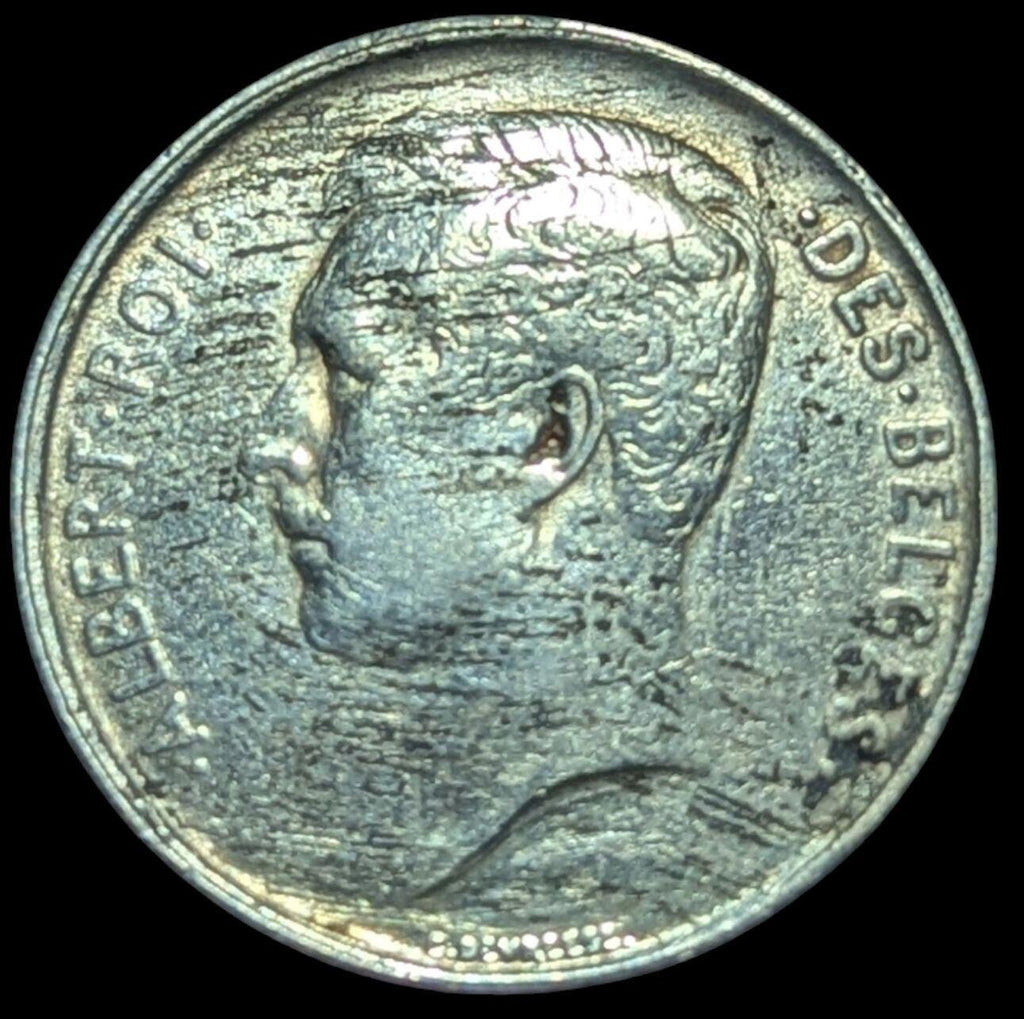 Belgium Albert I Silver 1913 1 Franc Dutch 23 mm High Grade KM# 73.1